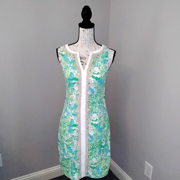 Lilly Pulitzer Janice It's A Zoo Limeade Shift Dress - 0 - Picture 3 of 12